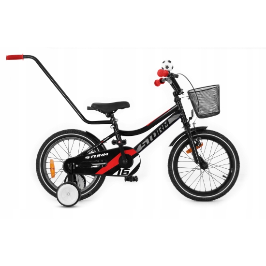 Rower dziecięcy STORM ROCKET 16 czarny/srebrny